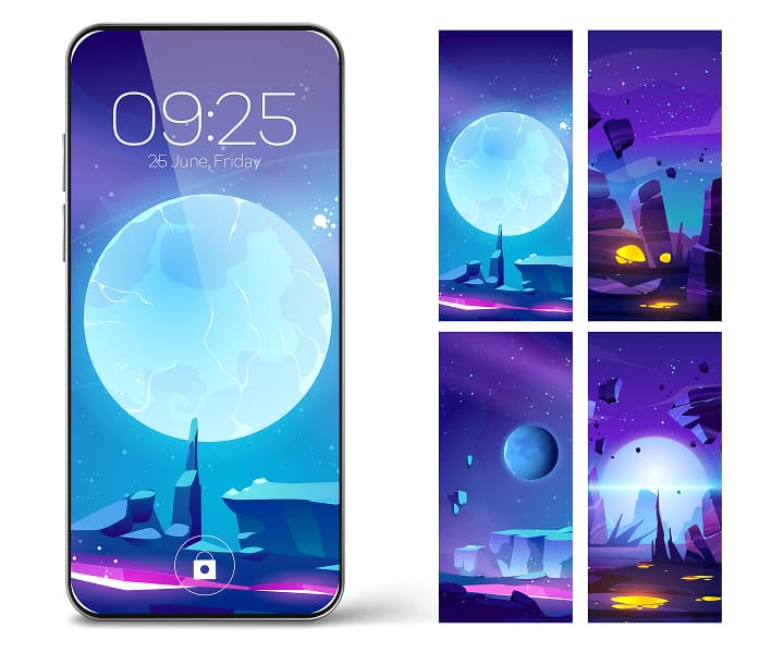 image of various screen designs